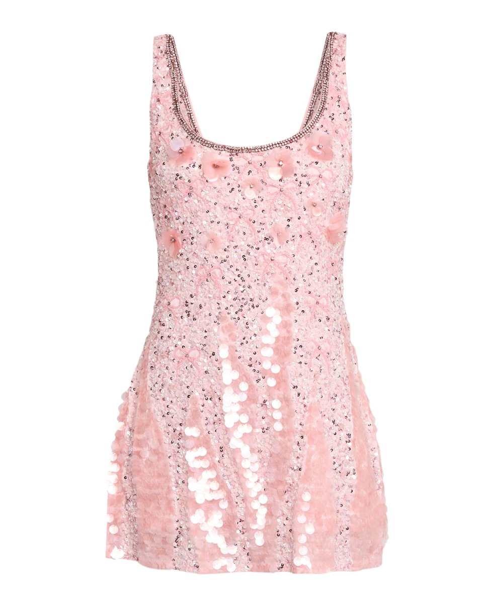 Sarine Beaded Mini Party Dress